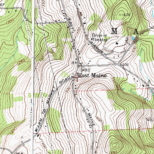 Topographic Map of East Maine, NY