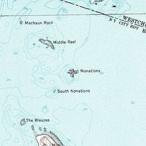 Topographic Map of East Nonations, NY