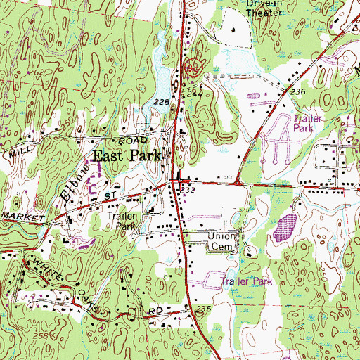 Topographic Map of East Park, NY