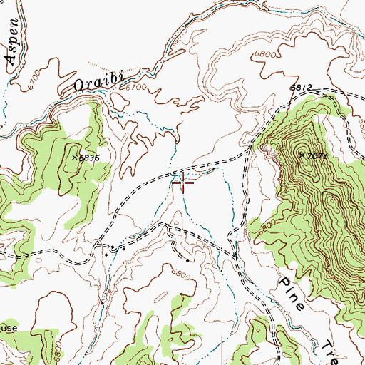 Topographic Map of Pine Tree Valley, AZ