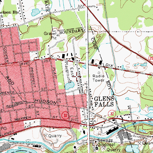 Topographic Map of East Playground, NY