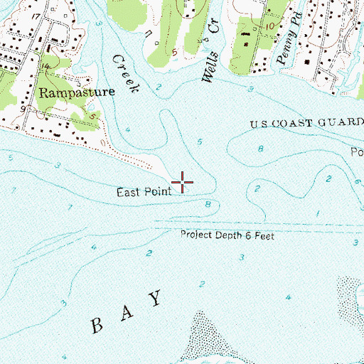 Topographic Map of East Point, NY