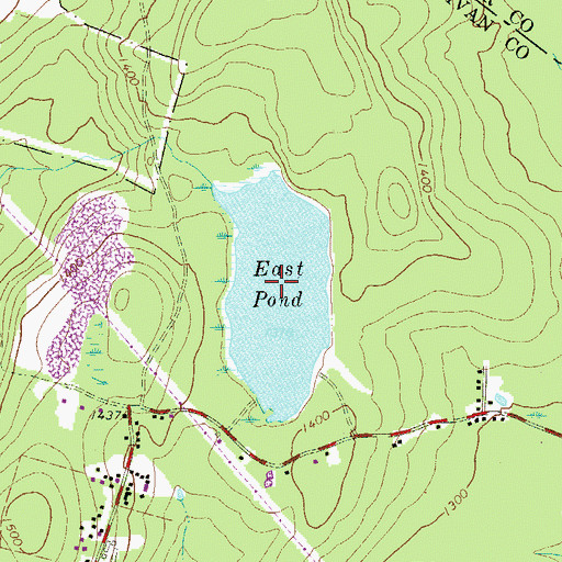 Topographic Map of East Pond, NY