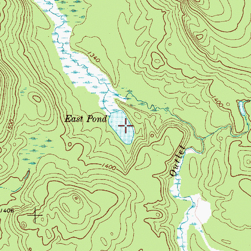 Topographic Map of East Pond, NY