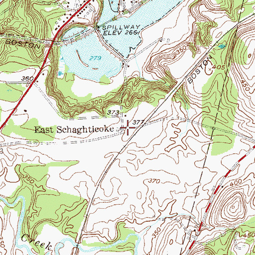 Topographic Map of East Schaghticoke, NY
