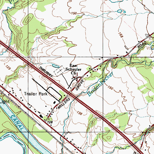 Topographic Map of East Schuyler Church, NY