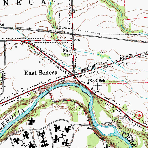 Topographic Map of East Seneca, NY
