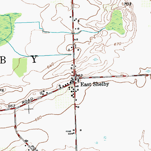 Topographic Map of East Shelby, NY