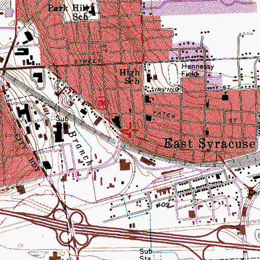 Topographic Map of East Syracuse, NY