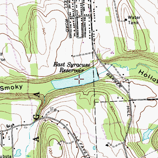 Topographic Map of East Syracuse Reservoir, NY