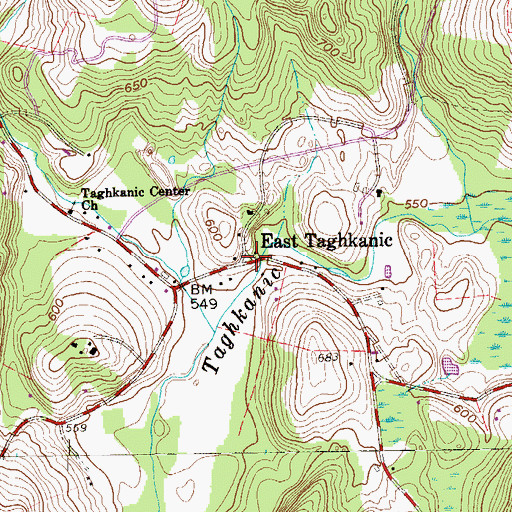 Topographic Map of East Taghkanic, NY