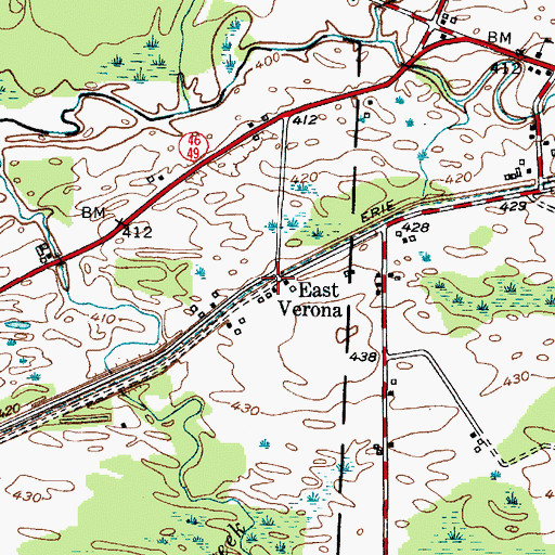 Topographic Map of East Verona, NY