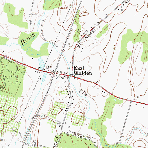 Topographic Map of East Walden, NY