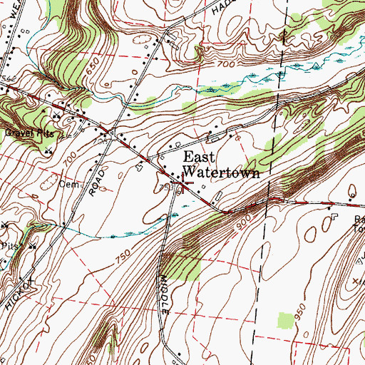 Topographic Map of East Watertown, NY