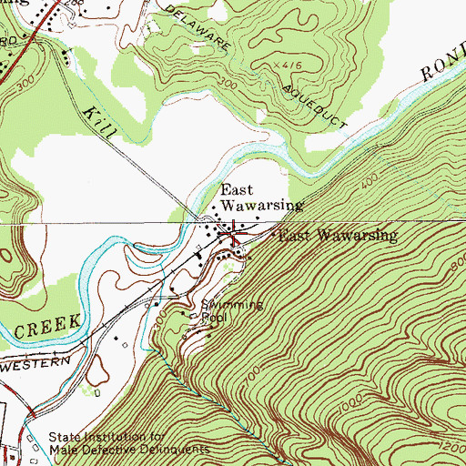 Topographic Map of Port Ben, NY