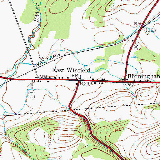 Topographic Map of East Winfield, NY
