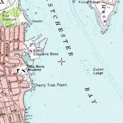 Topographic Map of Eastchester Bay, NY