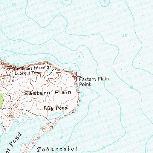 Topographic Map of Eastern Plain Point, NY
