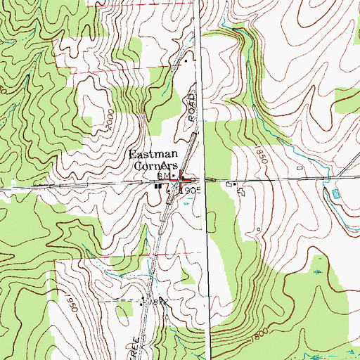 Topographic Map of Eastman Corners, NY