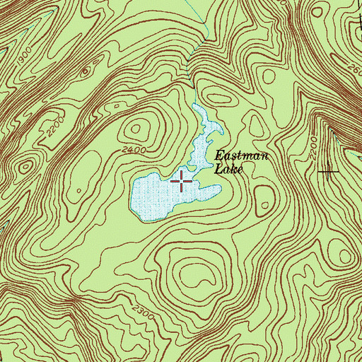 Topographic Map of Eastman Lake, NY
