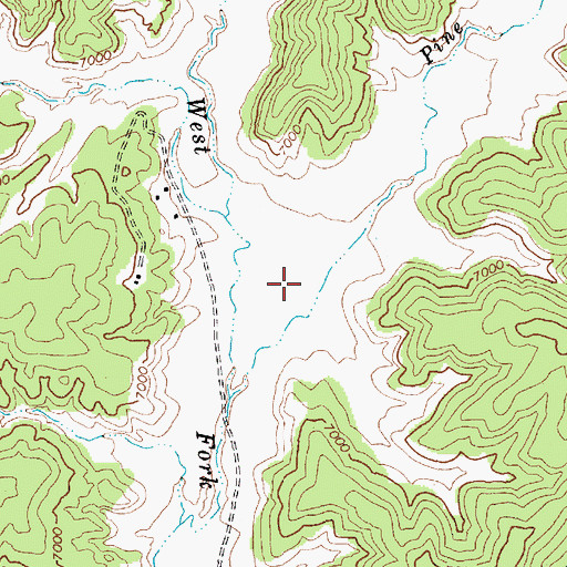 Topographic Map of Pine Tree Wash, AZ