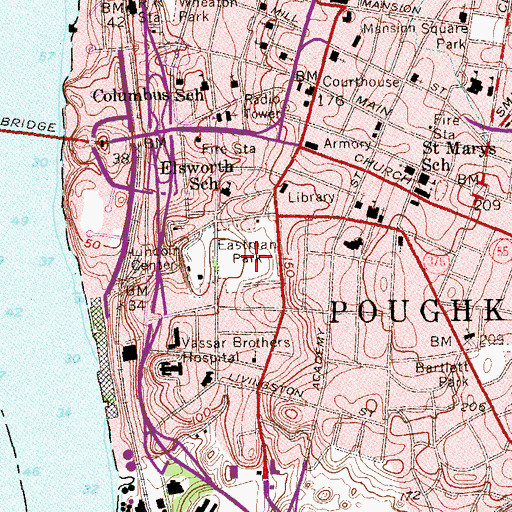 Topographic Map of Eastman Park, NY