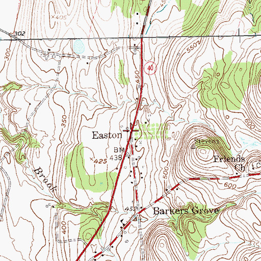Topographic Map of Easton, NY