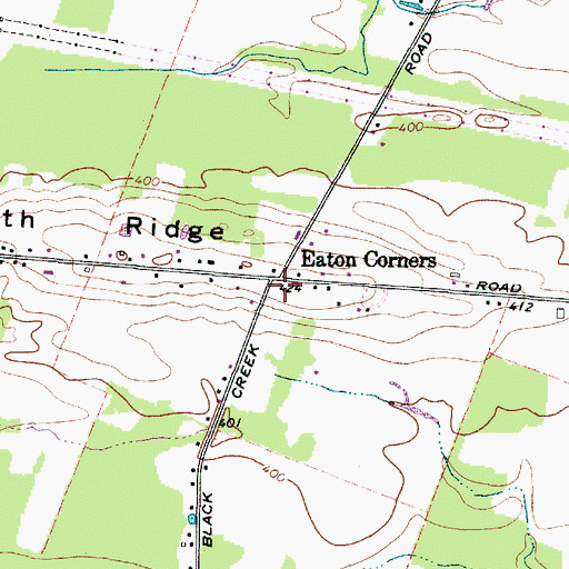 Topographic Map of Eaton Corners, NY