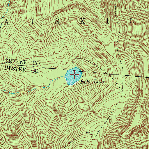 Topographic Map of Echo Lake, NY