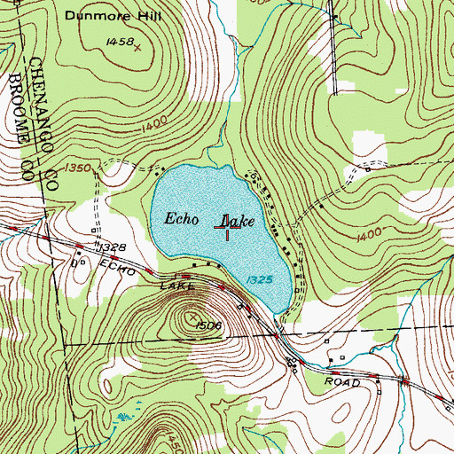 Topographic Map of Echo Lake, NY