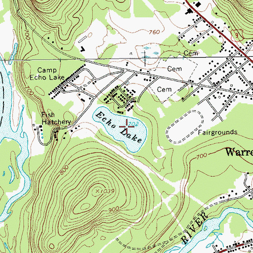 Topographic Map of Echo Lake, NY