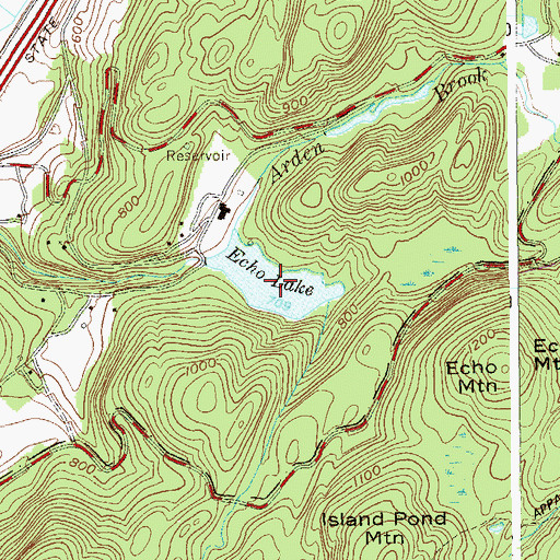 Topographic Map of Echo Lake, NY