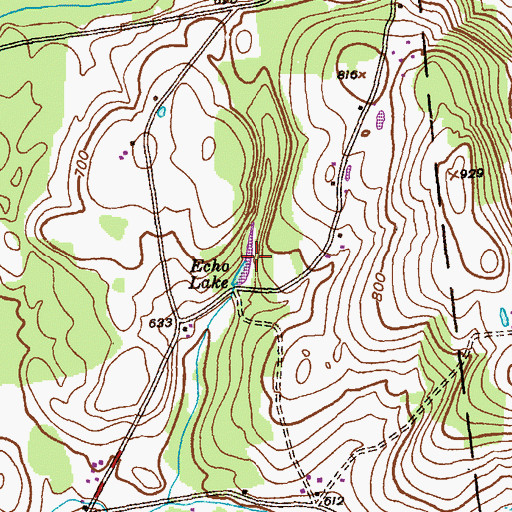 Topographic Map of Echo Lake, NY