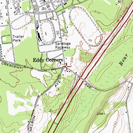 Topographic Map of Eddy Corners, NY