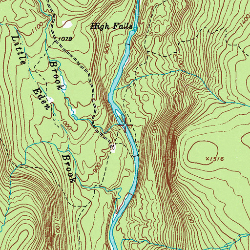 Topographic Map of Eden Brook, NY