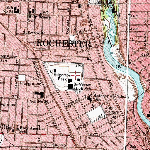 Topographic Map of Edgerton Park, NY