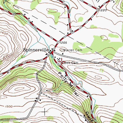 Topographic Map of Edick Cemetery, NY