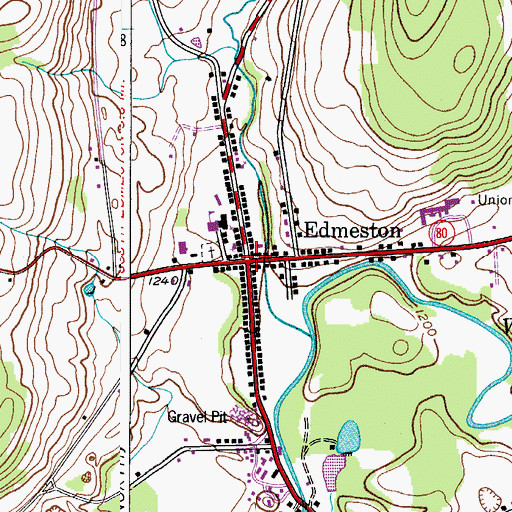 Topographic Map of Edmeston, NY