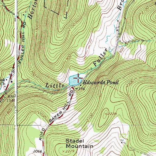 Topographic Map of Edwards Pond, NY