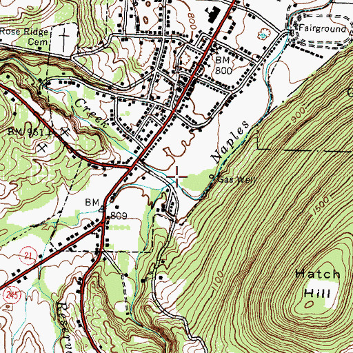 Topographic Map of Eelpot Creek, NY