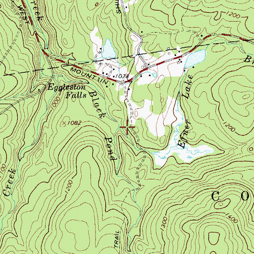 Topographic Map of Efner Lake Brook, NY