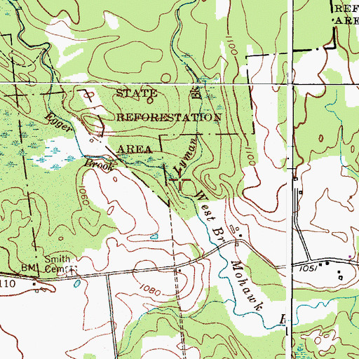 Topographic Map of Egger Brook, NY