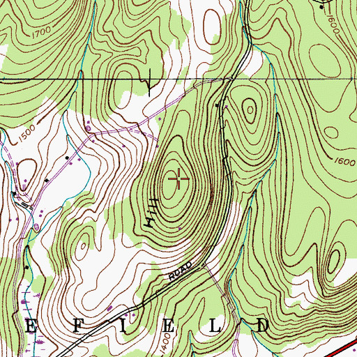 Topographic Map of Eggleston Hill, NY