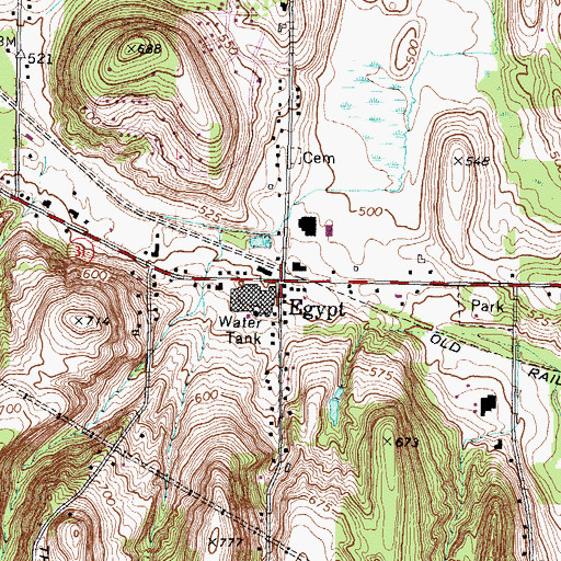 Topographic Map of Egypt, NY