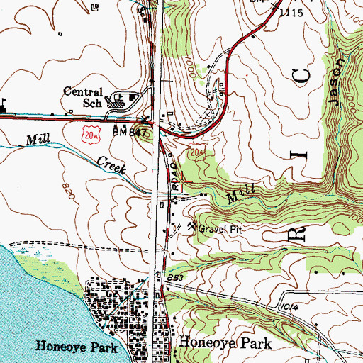 Topographic Map of Egypt Valley, NY