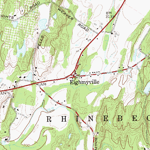 Topographic Map of Eighmyville, NY