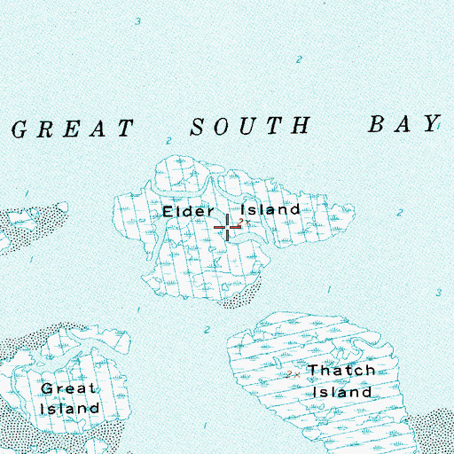 Topographic Map of Elder Island, NY