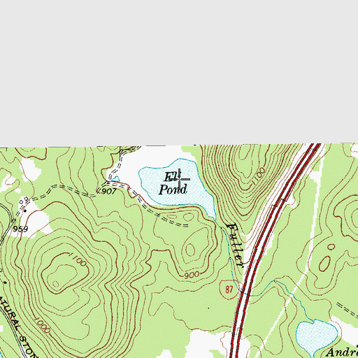 Topographic Map of Eli Pond, NY