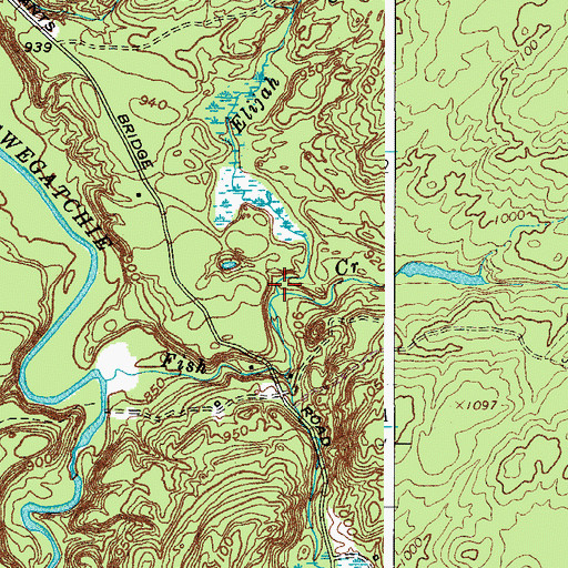 Topographic Map of Elijah Creek, NY