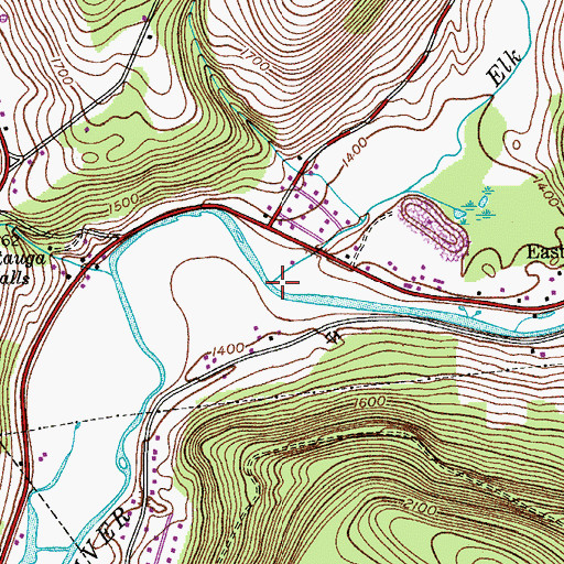 Topographic Map of Elk Creek, NY